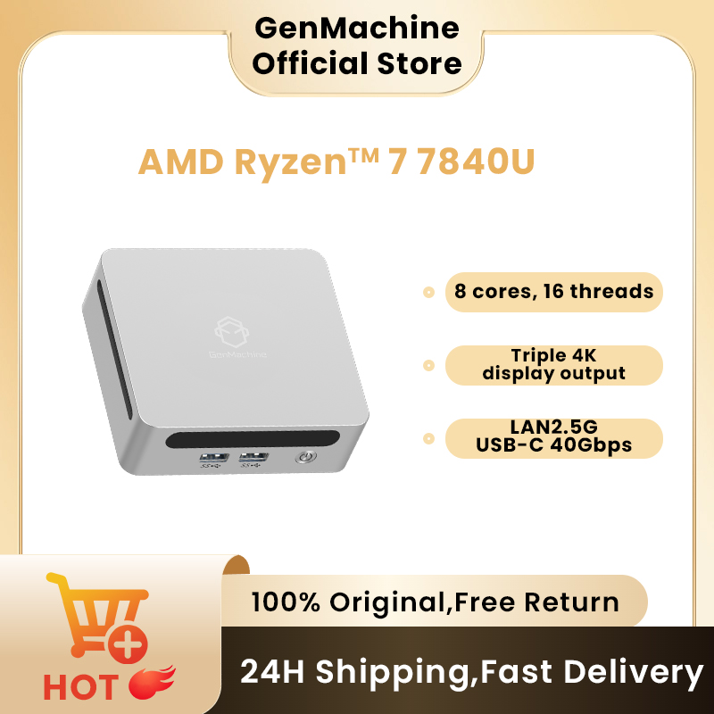 Pc Gaming Ryzen 7 - GenMachine Mini PC USB4 2.5G LAN