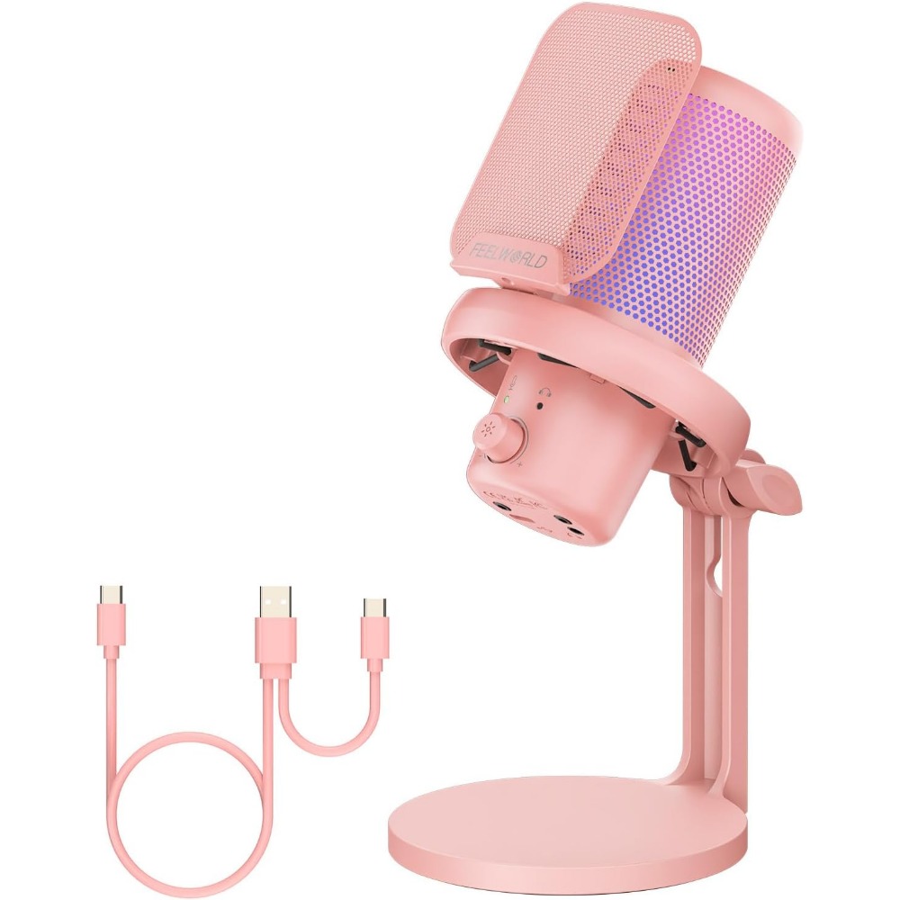 Gaming Microphone - USB Gaming Condenser Microphone: Noise Cancellation,