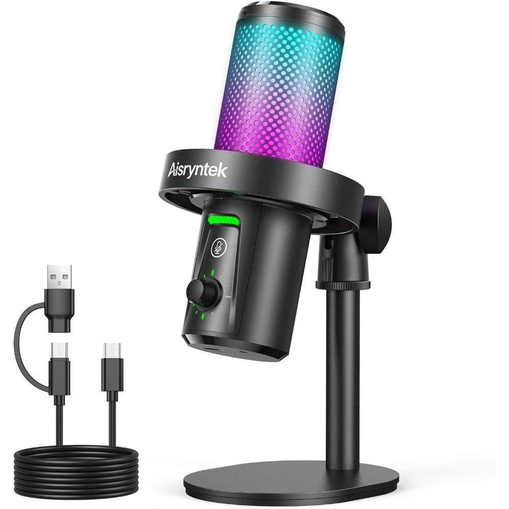 Gaming Microphone - 96kHz/24-bit Cardioid Condenser Mic for PC