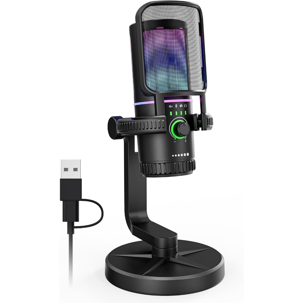 Gaming Microphone - Microphone with Noise Canceling, Gain Control