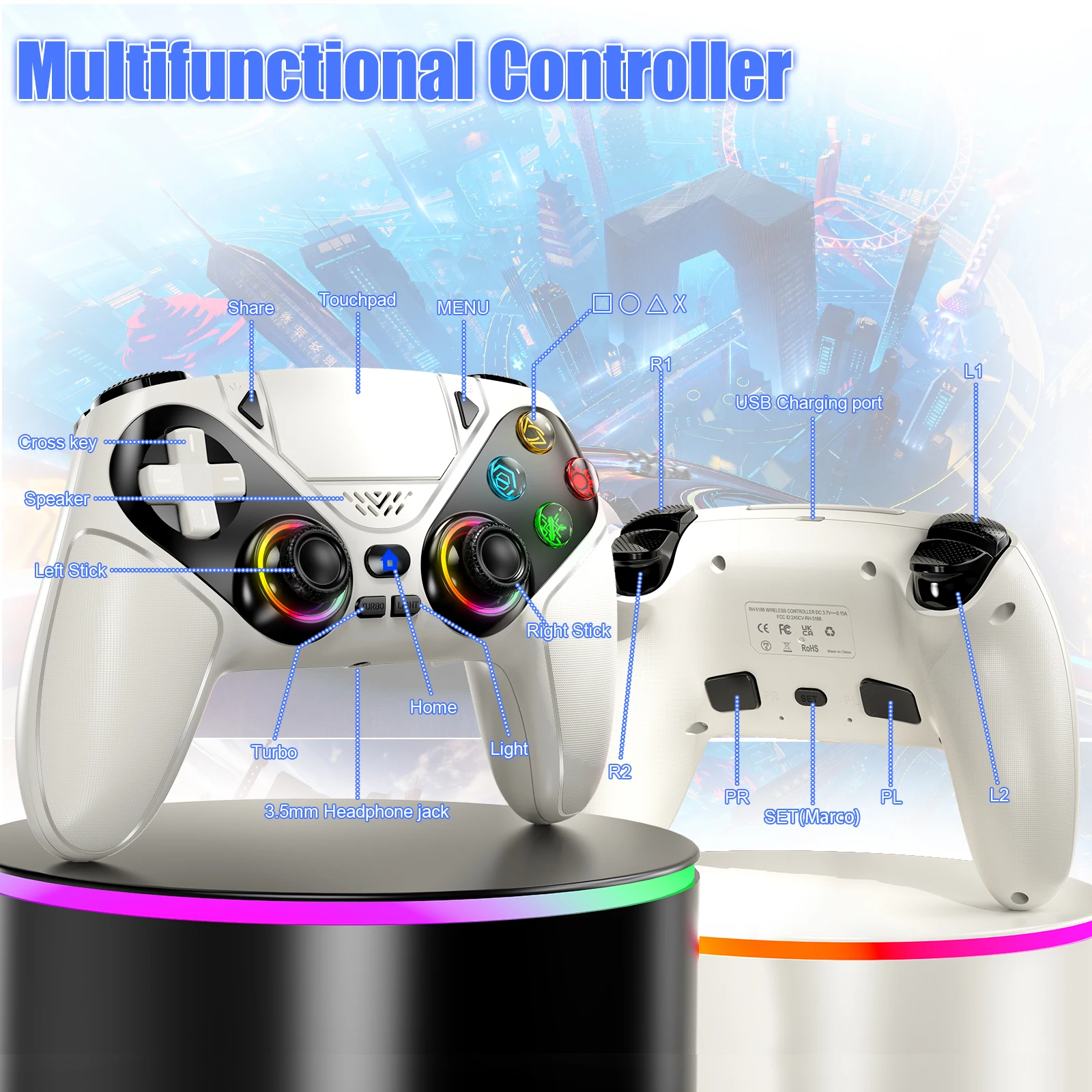 Wireless Controller Gamepad Fo - огляд і ціна Pc Gaming Ps5