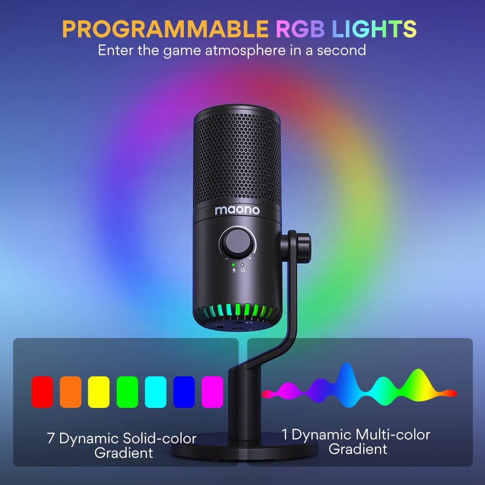 MAONO PC Programmable RGB Gami - огляд і ціна Gaming Microphone