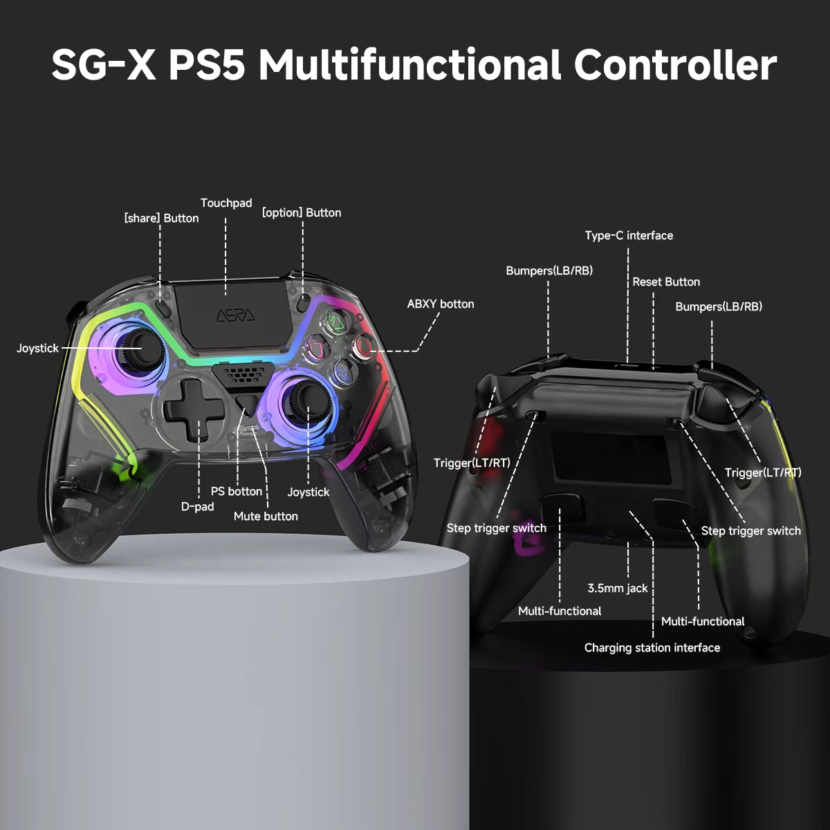 Transparent Gamepad For PS5/PC - огляд і ціна Pc Gaming Ps5