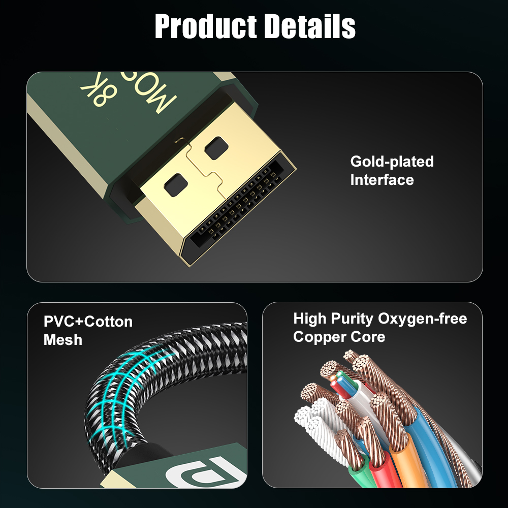 MOSHOU DisplayPort 2.0 Cable D - огляд і ціна Pc Zotac Gaming
