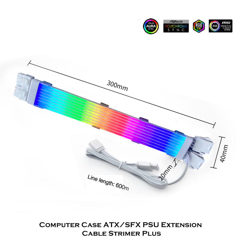 PSU Extension Cable RGB Strime - огляд і ціна Pc Gaming Lian Li