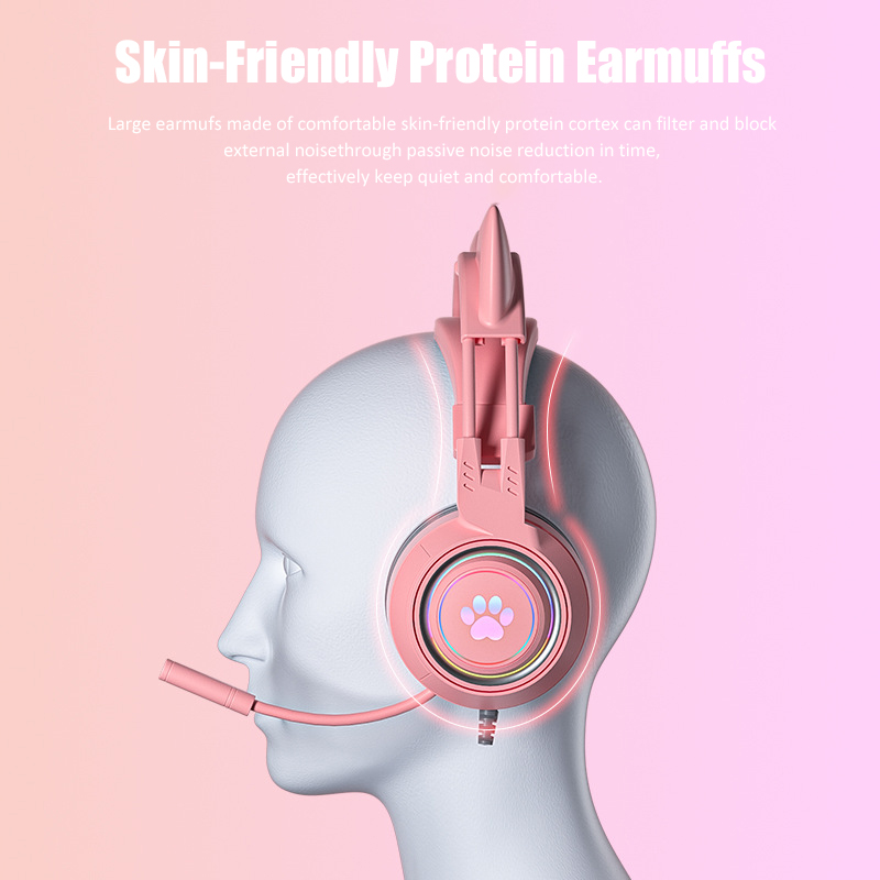 Cute Cat Ear Gaming Headphones - огляд і ціна Pc Gaming Y Monitor